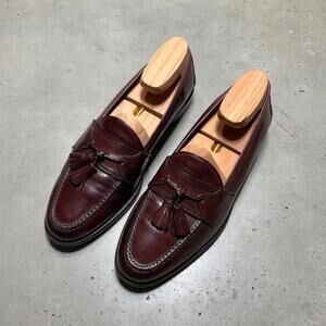 Johnston & Murphy Tassel Loafers Men’s US 11 M Burgundy Leather Made Italy